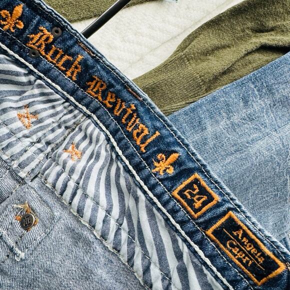 Rock Revival Angela Capri Denim Jeans Women’s Size 24 - Picture 6 of 8